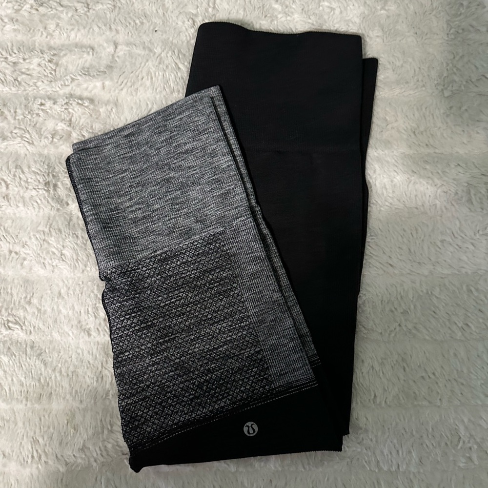 Lululemon Athletica Leggings Black and Gray Full-Length